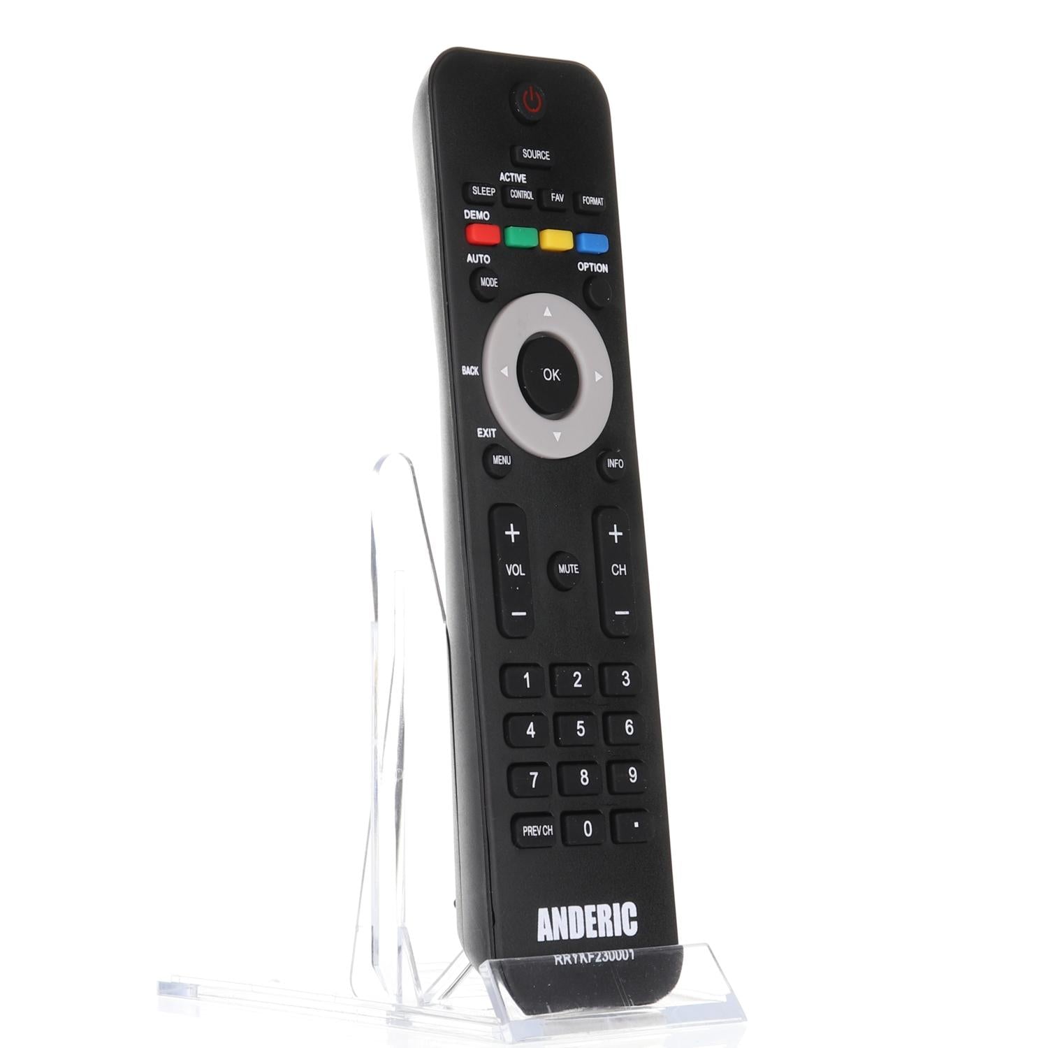 Anderic RRYKF230001 Standard TV Remote Control for Philips YKF230001 and Similar Non-Smart TVs | No Programming | IR - RRYKF230001