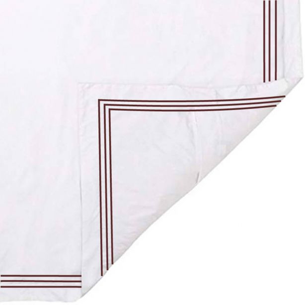 400TC Cotton Triple Edge Embroidery Sateen Solid Duvet Cover Set