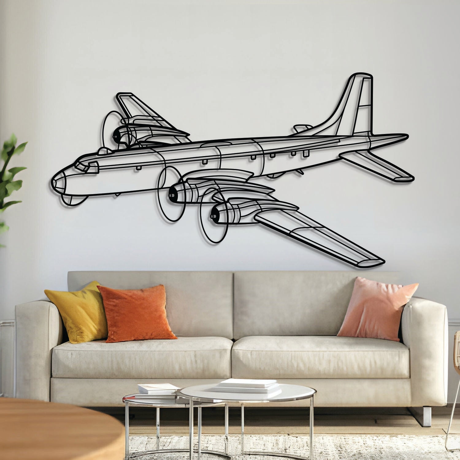 CP-107 Argus Winkel Metall Flugzeug Wandkunst - NCP0417