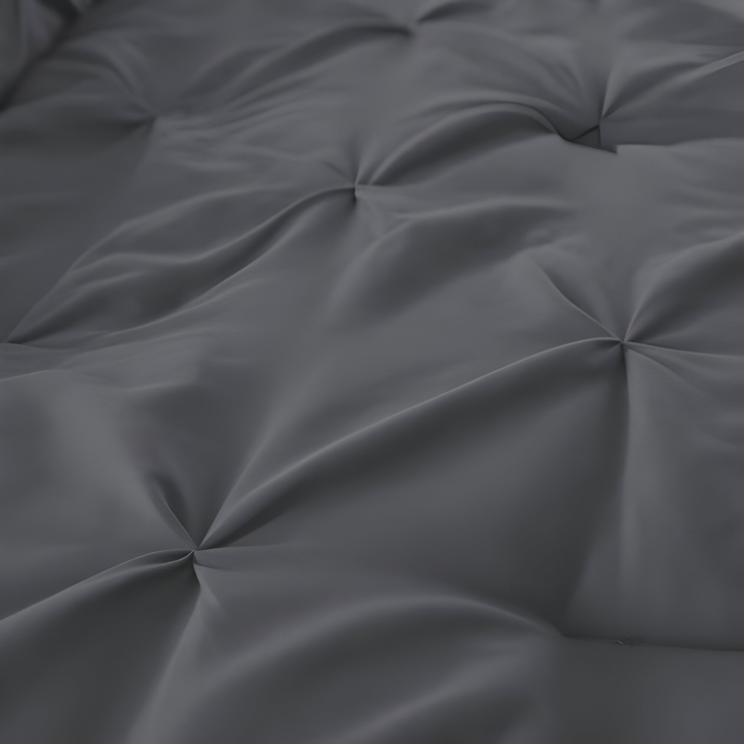400TC Cotton Pintuck Sateen Solid Duvet Cover Set
