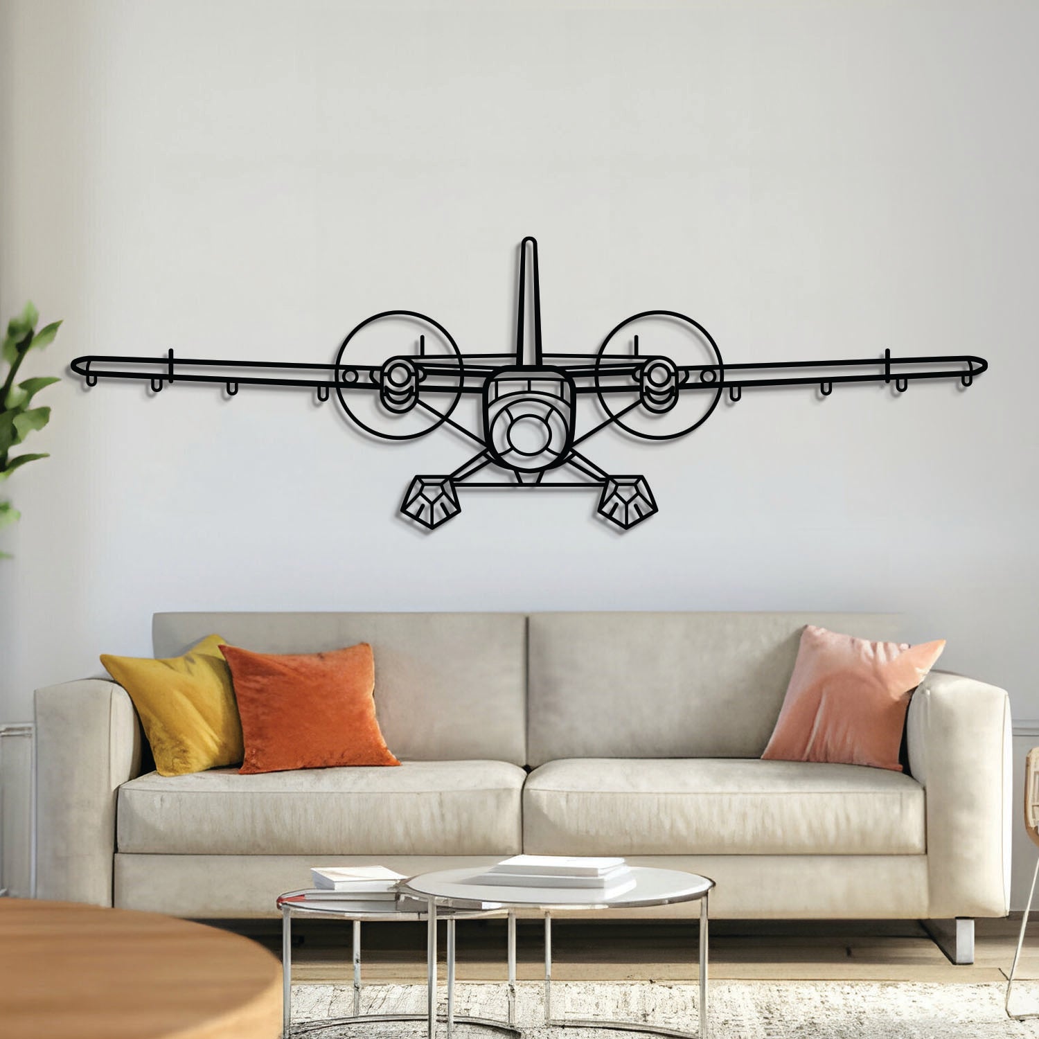 DHC-6 Twin Otter Wandbild aus Metall – NCP0060