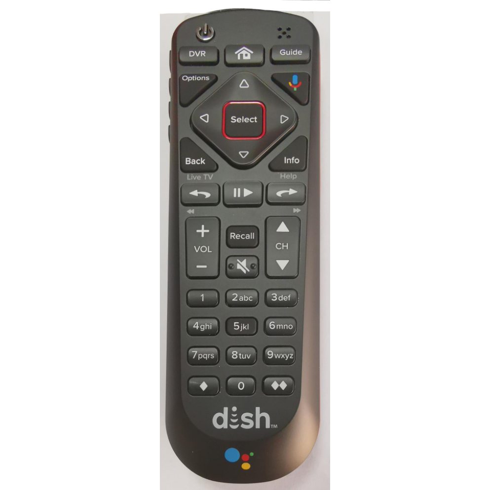 Dish-Network 54.3 UHF 2G for Hopper with Google Assistant Satellite Remote Control - 219243