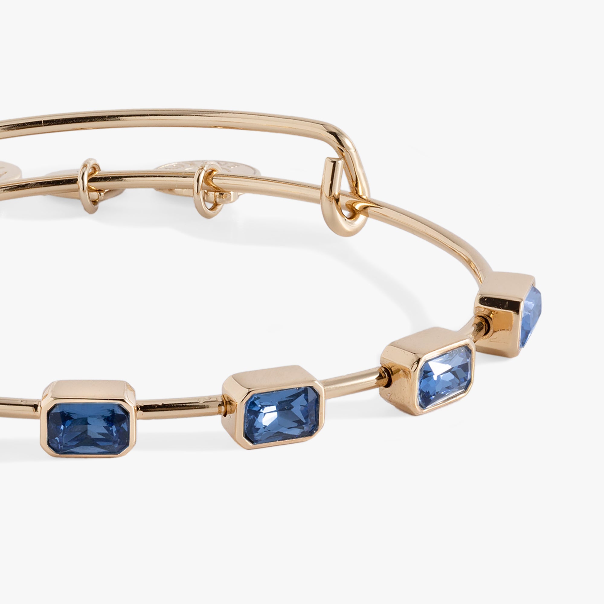 September Birthstone Emerald Cut Bangle