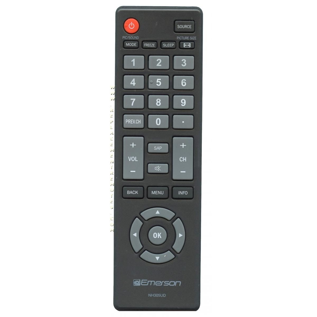 Emerson NH305UD TV Remote Control | IR HDTV Remote - NH305UD