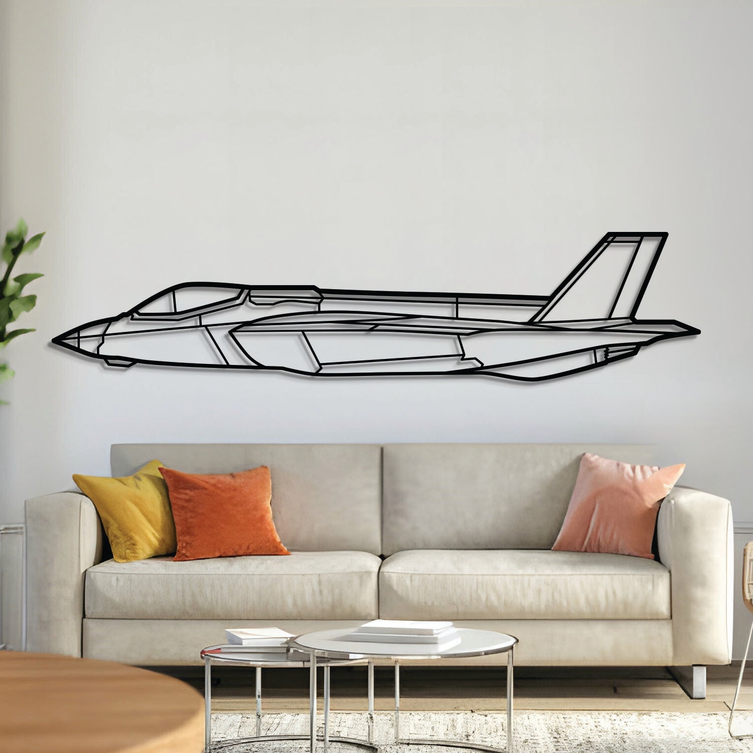 F35A Lightning II Metallflugzeug Wandkunst - NCP0081
