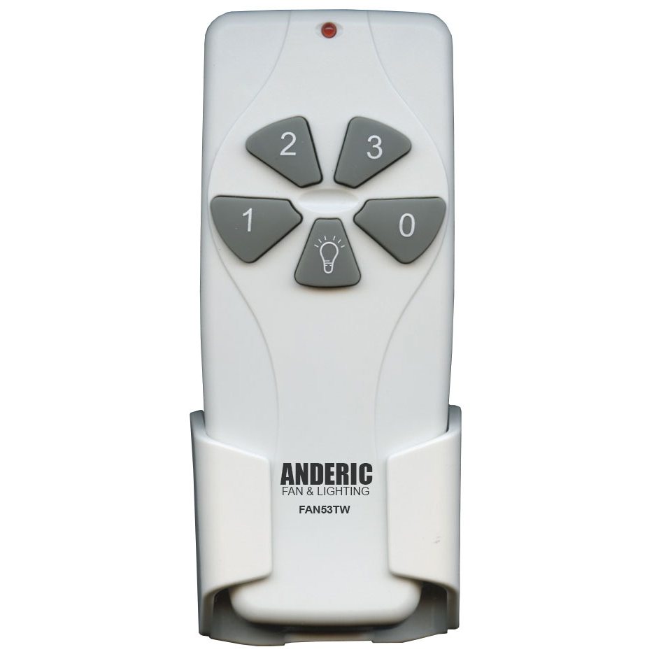 Anderic FAN53TW Replacement Ceiling Fan Remote Control for Harbor Breeze CHQ7030T, FAN53T, FAN-11T, 2AAZPFAN53T, CHQ8BT7030T - White