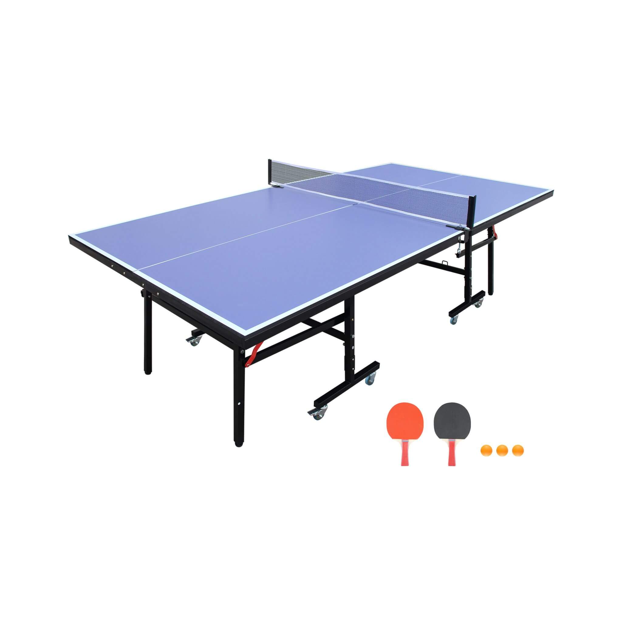 8FT Foldable Midsize Table Tennis Table Set With Paddles, Balls, And Net (SAK14735)