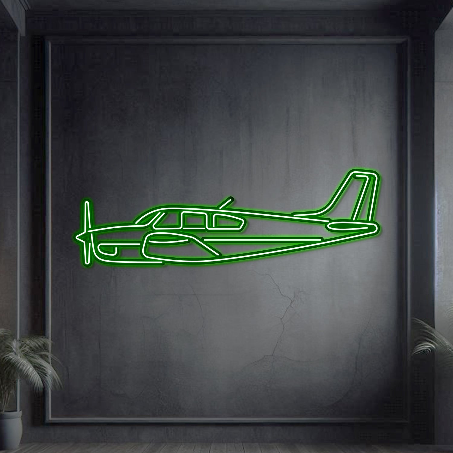 Bonanza F33A Metall-Neon-Wandkunst – NCN0017