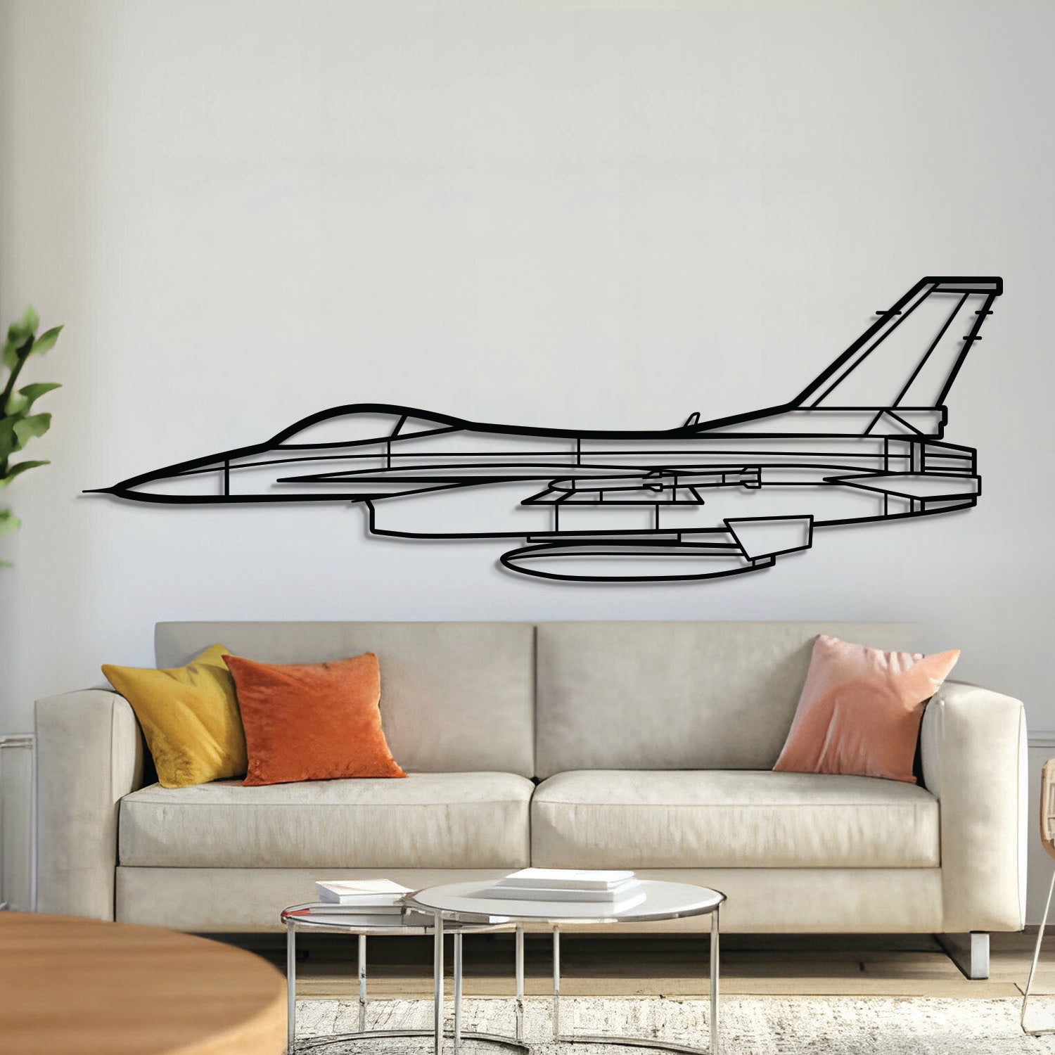 F-16A Metallflugzeug Wandkunst - NCP0279