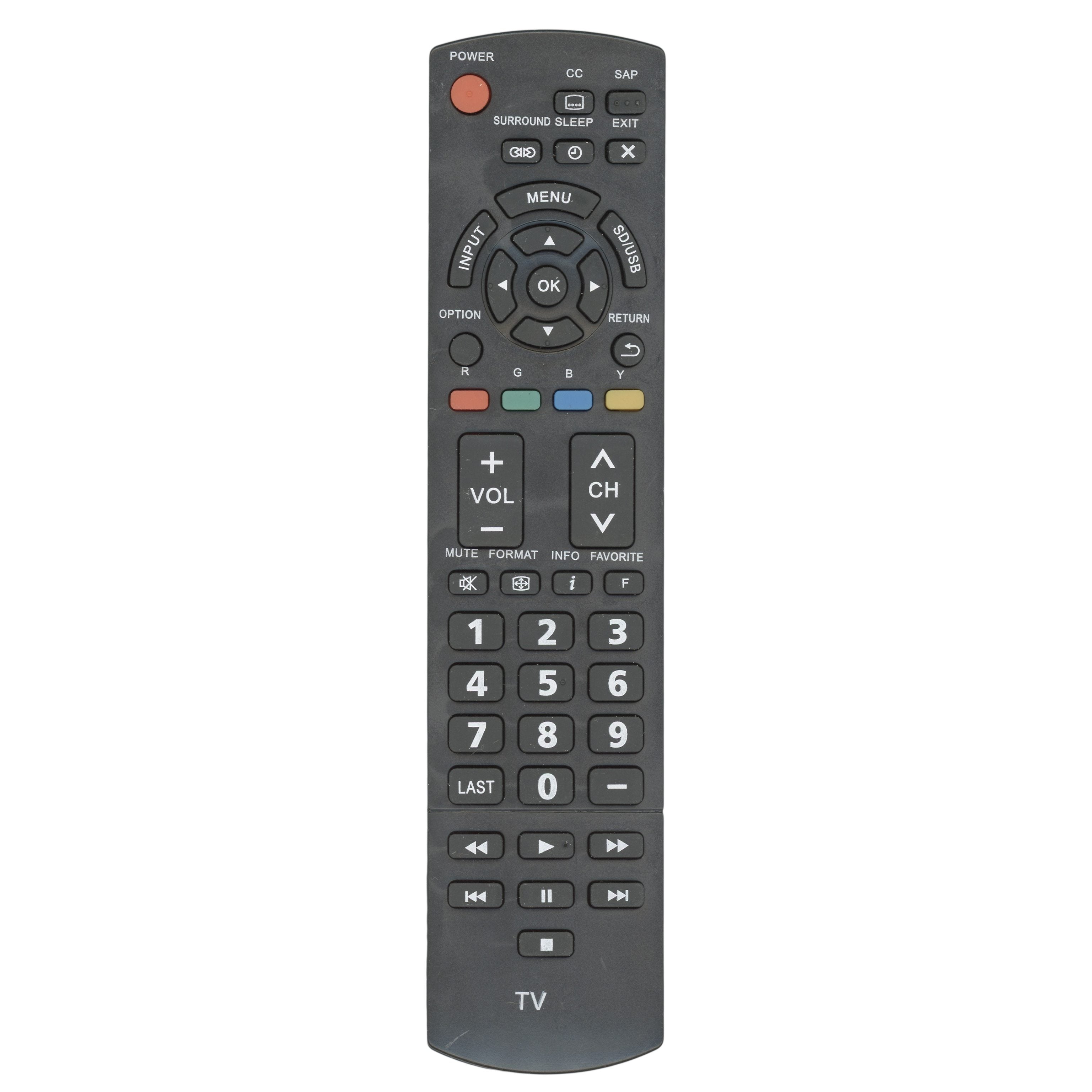 Anderic Generic N2QAYB000706 Replacement Standard TV Remote Control | No programming | IR - N2QAYB000706-gen