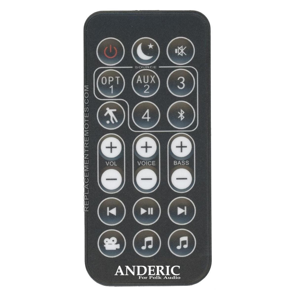 Anderic Generic RE6915-1 For Polk Sound Bar Remote Control