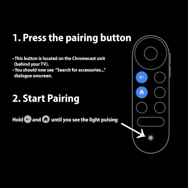 Google Chromecast 4K Snow Streaming Remote Control | 10395A-G9N9N | A4RG9N9N - GA01919REM