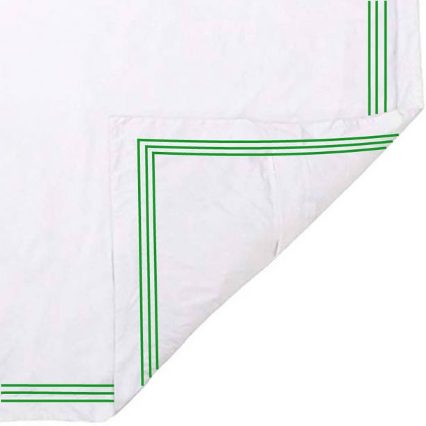 400TC Cotton Triple Edge Embroidery Sateen Solid Duvet Cover Set