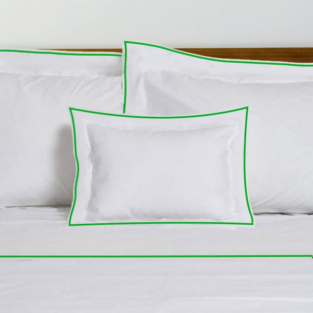 400TC Embroidery Cotton Sateen Solid Duvet Cover Set