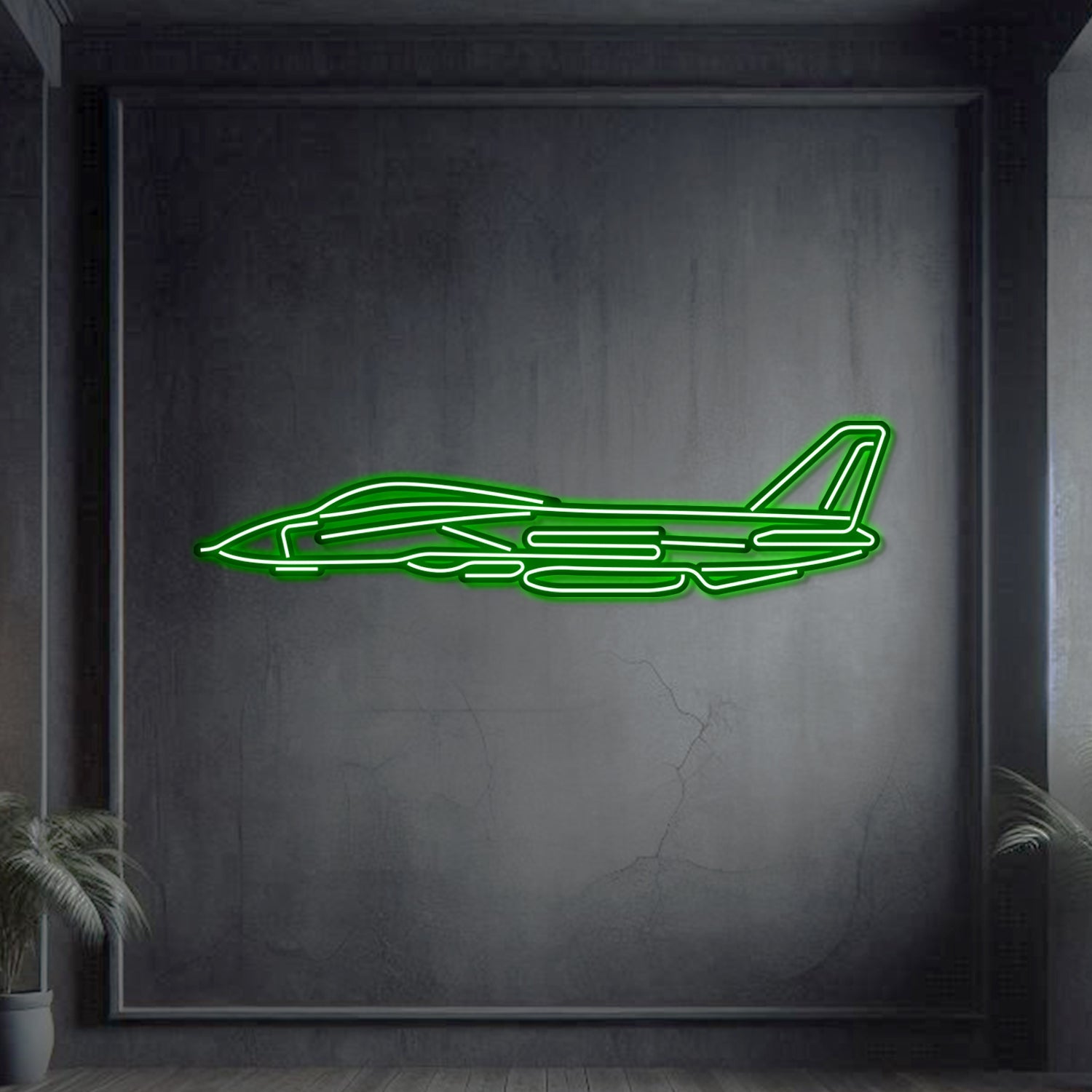 F-14 Tomcat Metall-Neon-Flugzeug Wandkunst – NCN0036