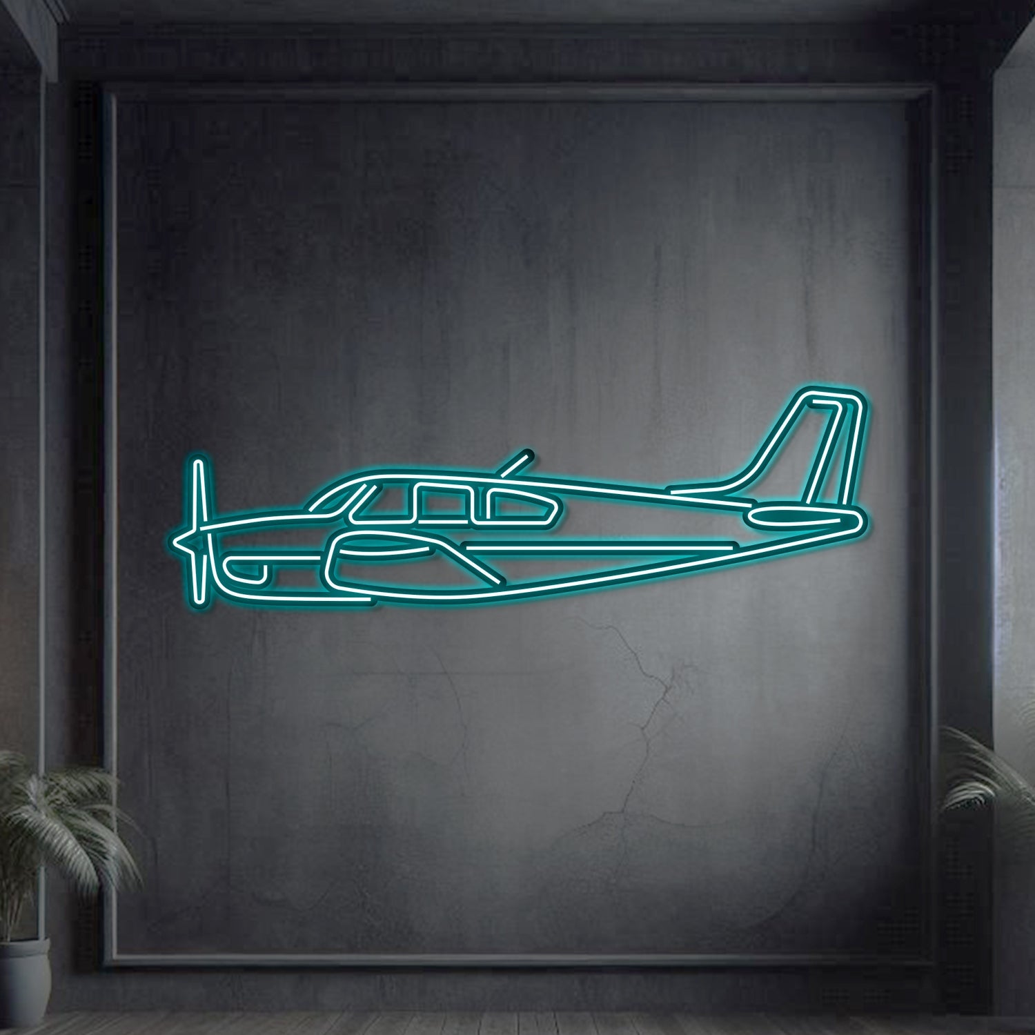 Bonanza F33A Metall-Neon-Wandkunst – NCN0017