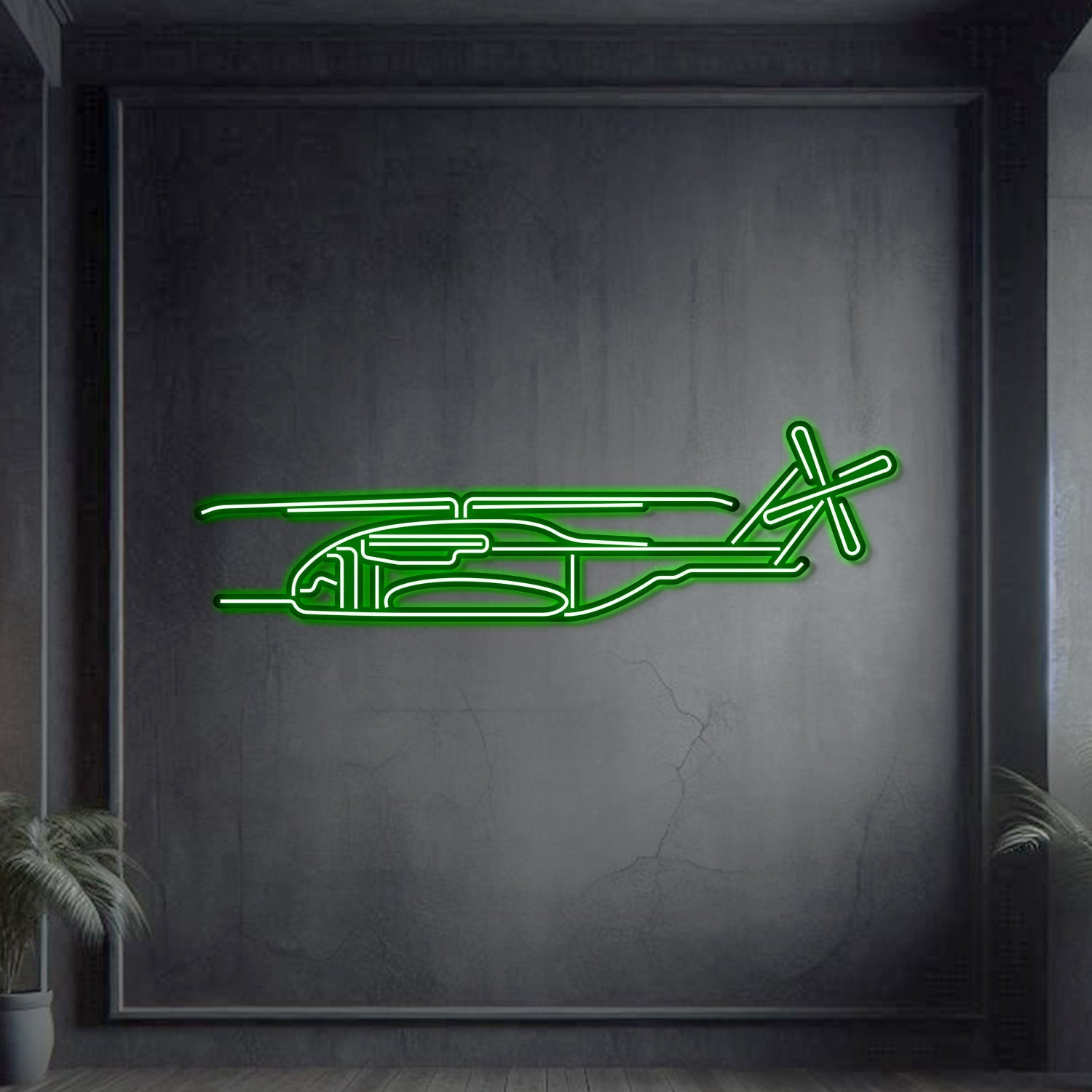 CH-53K King Stallion Metall Neon Flugzeug Wandkunst - NCN0023