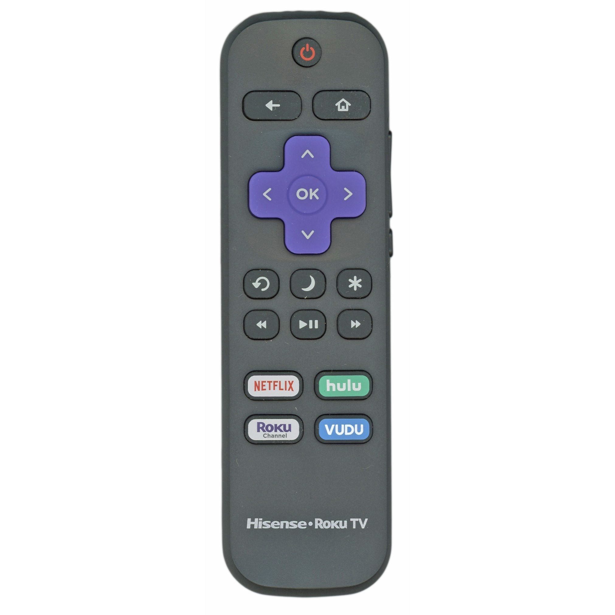 Hisense HURCRUS21G for 2021 ROKU TV Remote Control | IR | Netflix | Hulu | Roku Channel | Vudu | HU-RCRUS-21G - 249979