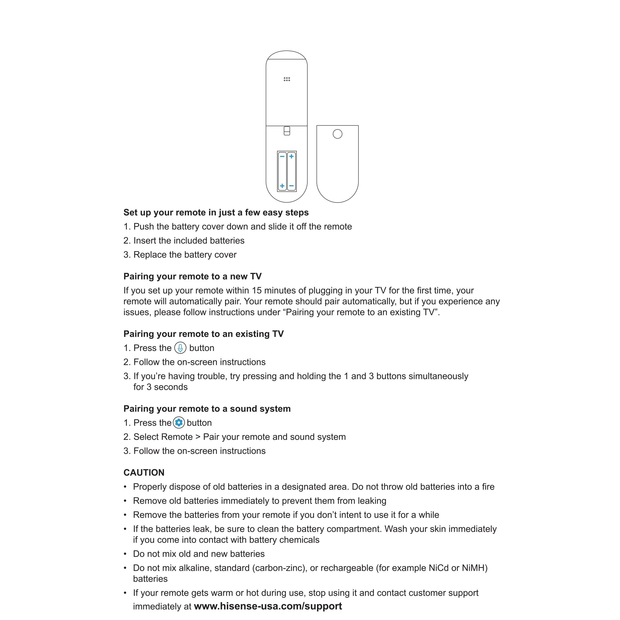 Hisense XClass Xumo MG3-R34010 Smart TV Remote Control with VOICE - 297107
