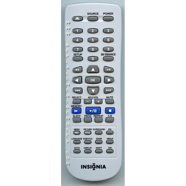 Insignia WIR147002B301 DVD-Fernbedienung