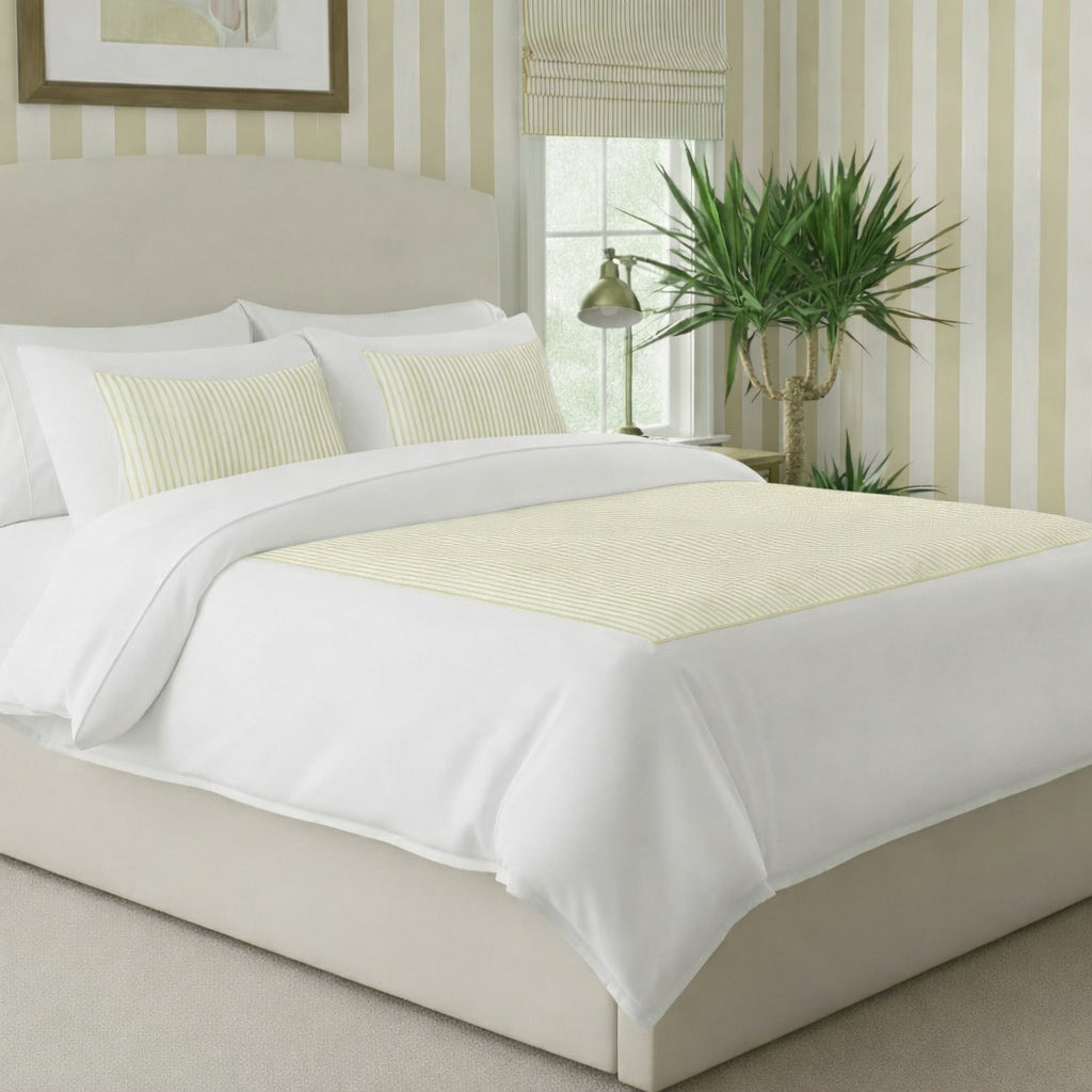 Classic Applique Ticking Stripe Cotton Duvet Cover Set