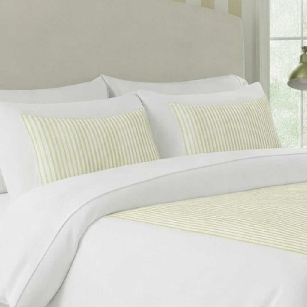Classic Applique Ticking Stripe Cotton Duvet Cover Set