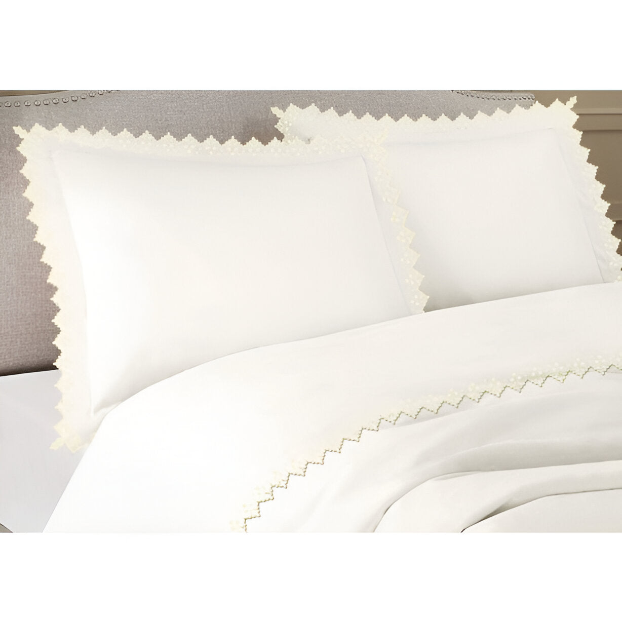Elegant Flower Embroidered Duvet Cover Set