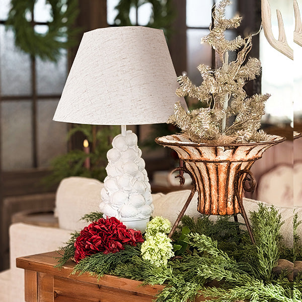 Kabellose Lampe mit Obstschale im Vintage-Stil