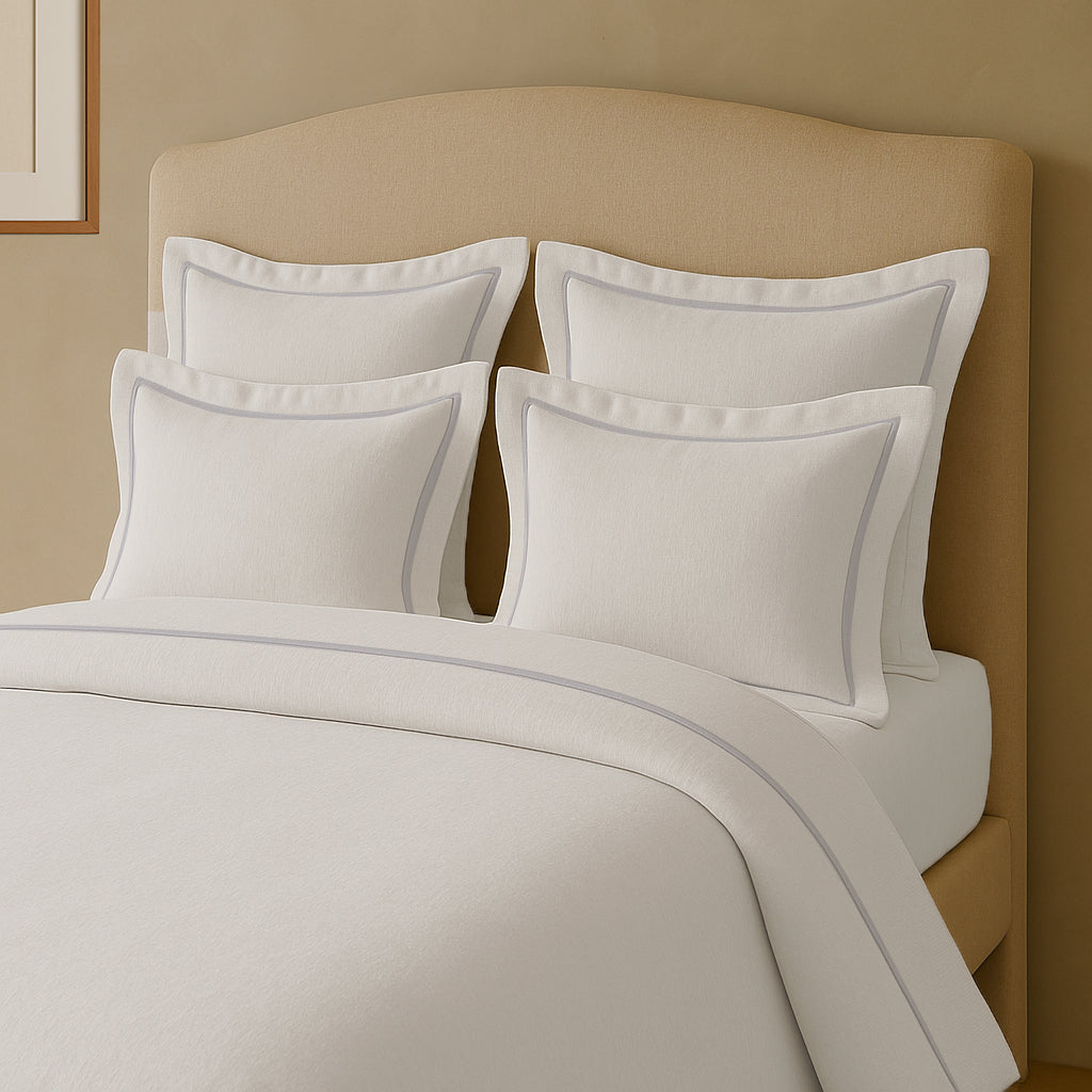 Linen Frame Trim Duvet Cover Set