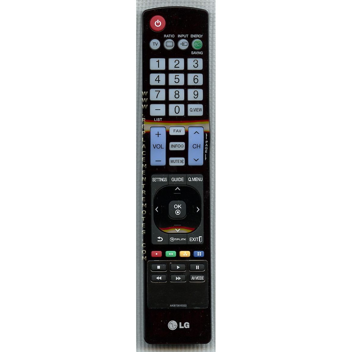 LG AKB73615322 TV Remote Control