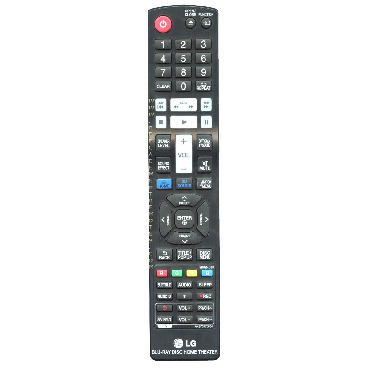 LG AKB73775604 Blu-ray Home Theater Remote Control