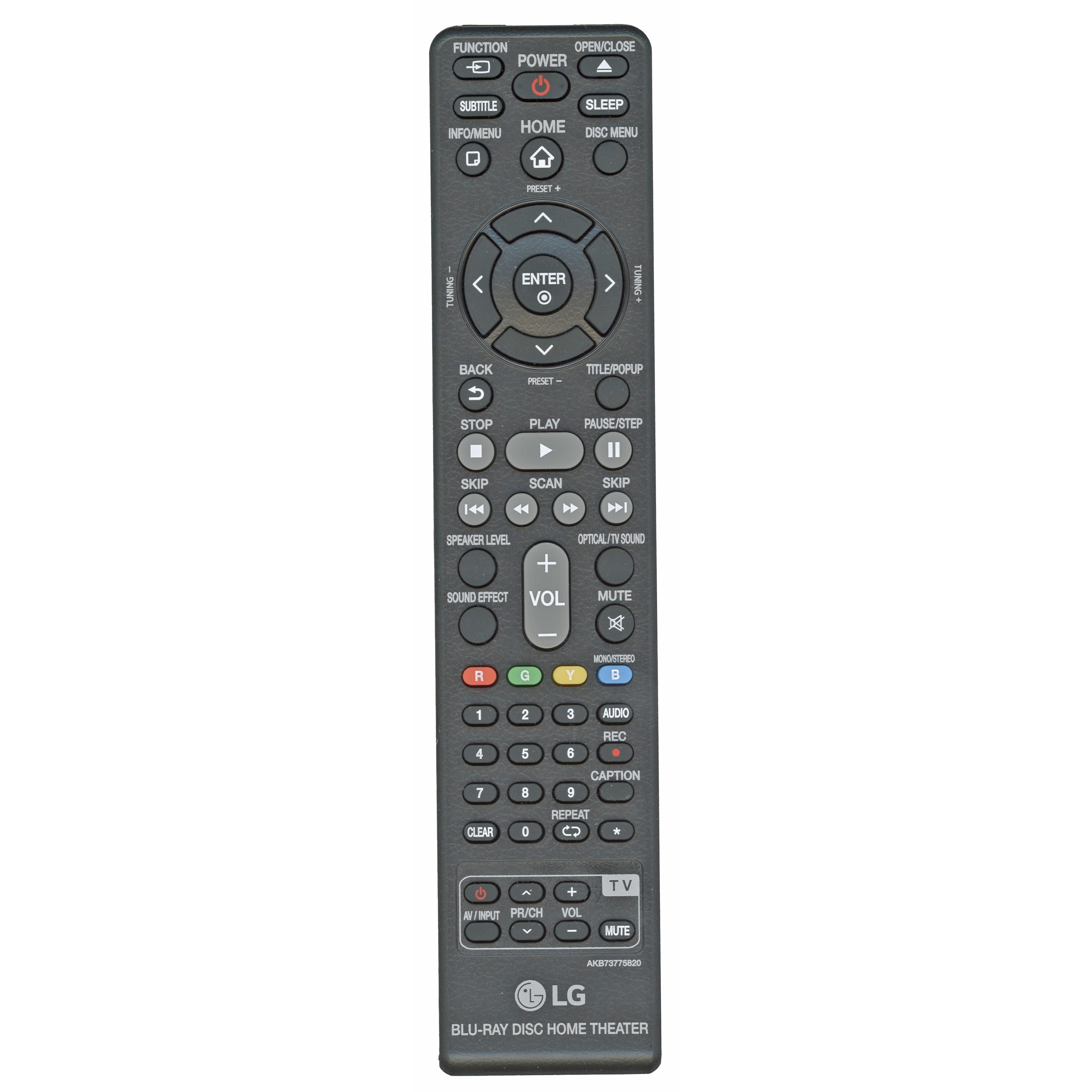 LG AKB73775820 Blu-Ray Disc Home Theater System Remote Control - AKB73775820