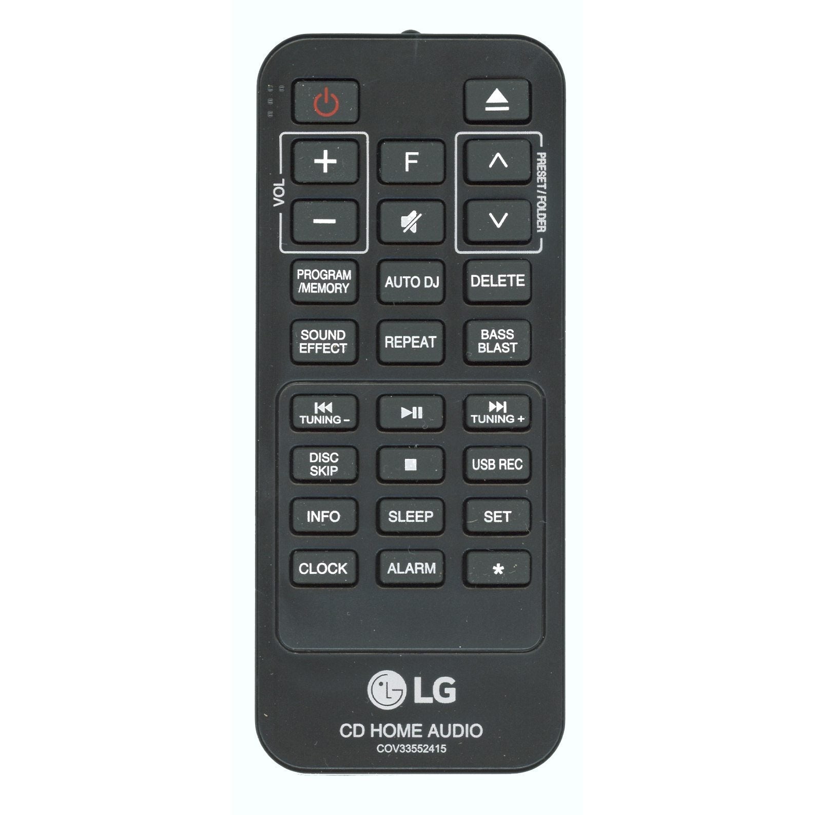 LG COV33552415 Audio Remote Control