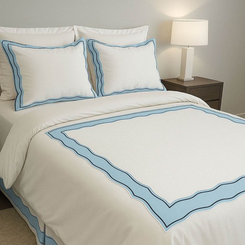 Sagrisa Applique Embroidery Cotton Duvet Cover Set