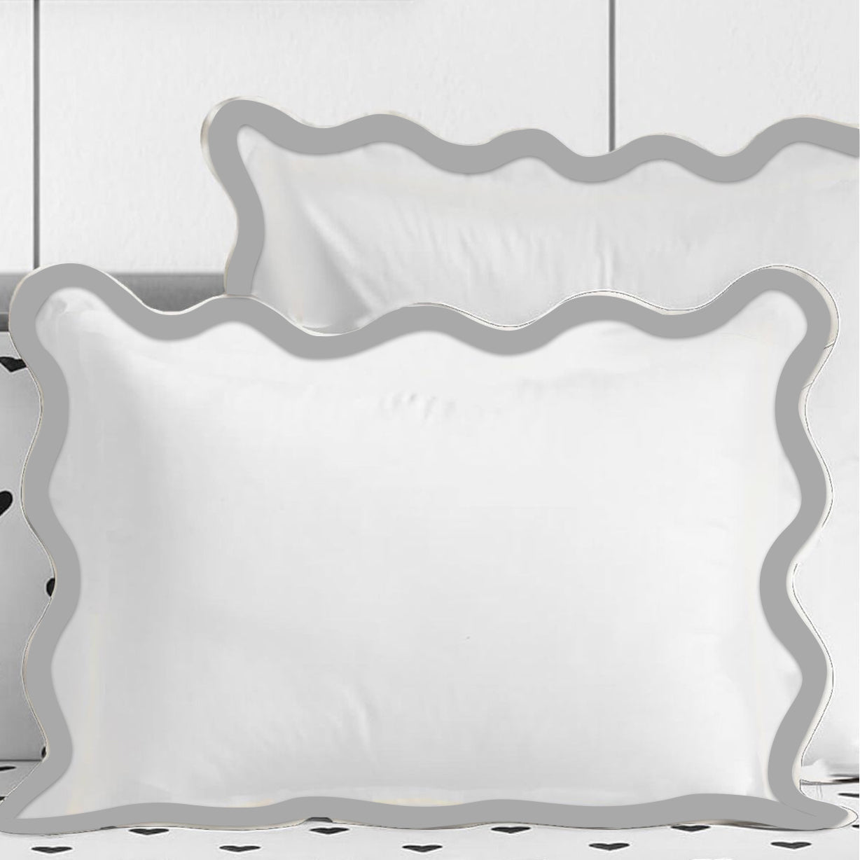 400TC Applique Scalloped Embroidery Cotton Duvet Cover Set