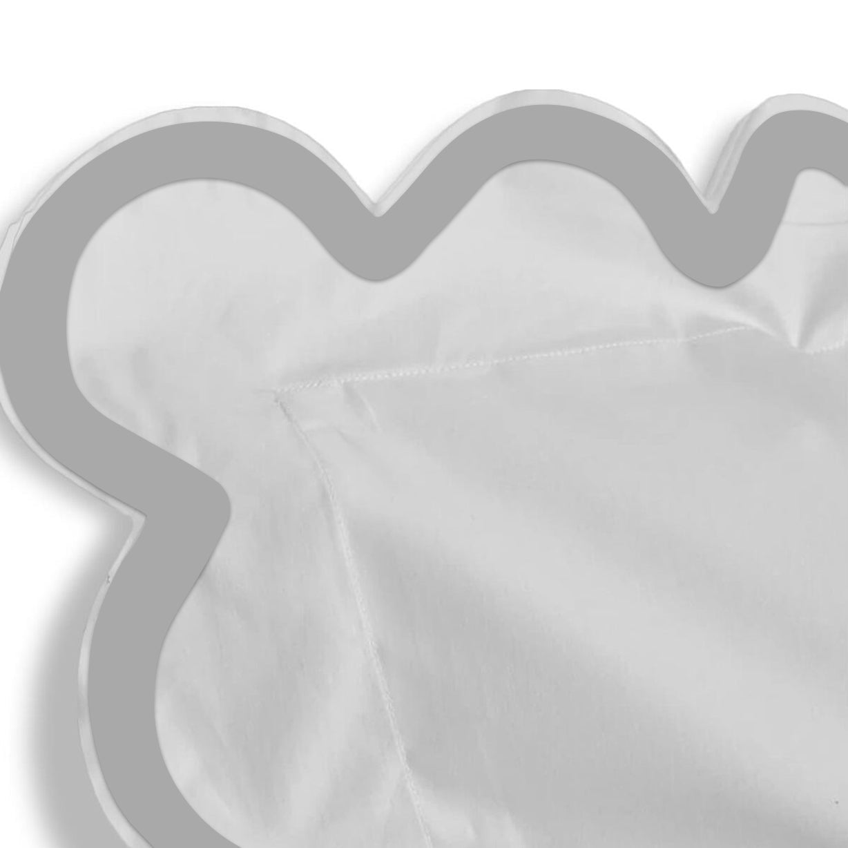 400TC Applique Scalloped Embroidery Cotton Duvet Cover Set