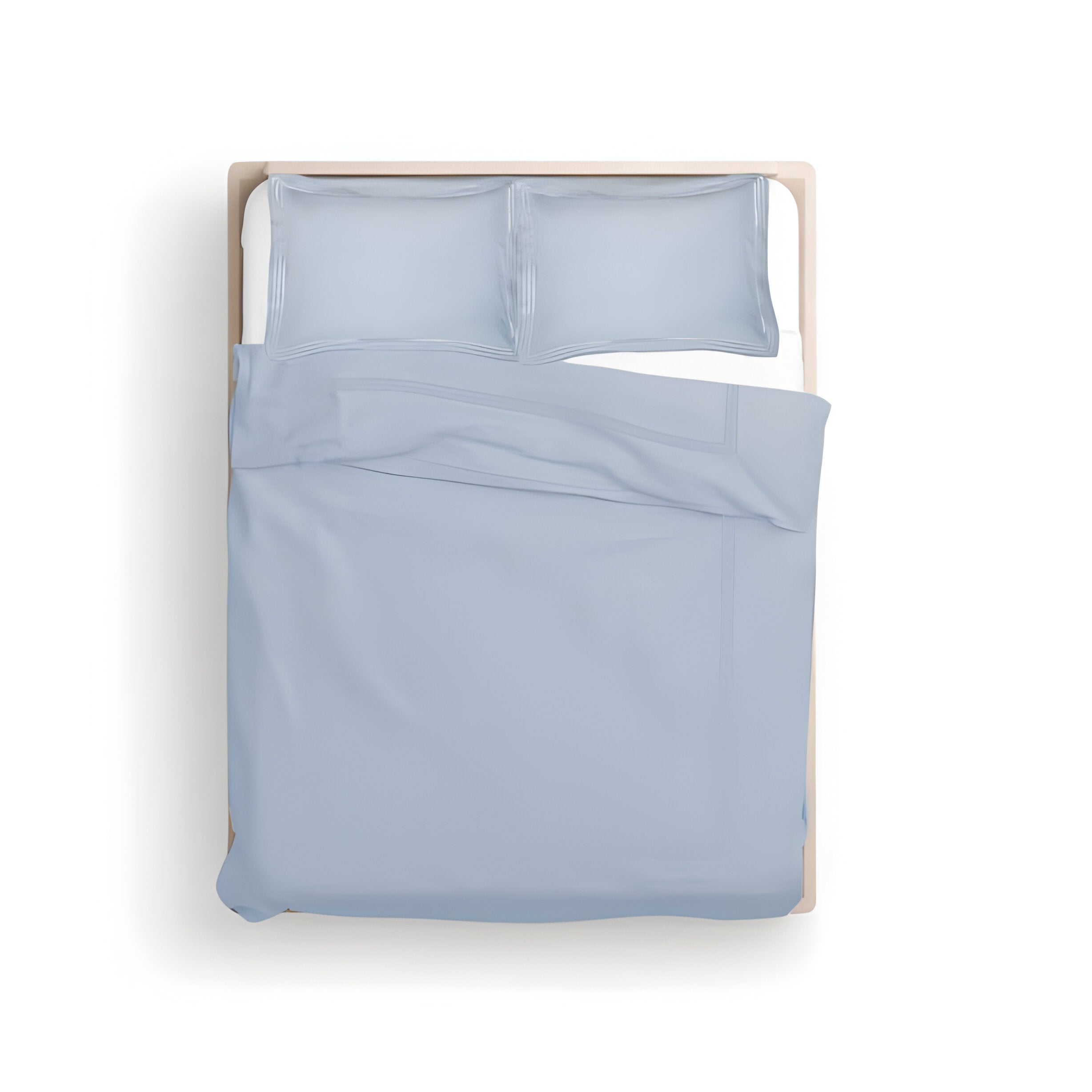 400TC Cotton Luxurious Triple Embroidery Sateen Solid Duvet Cover Set