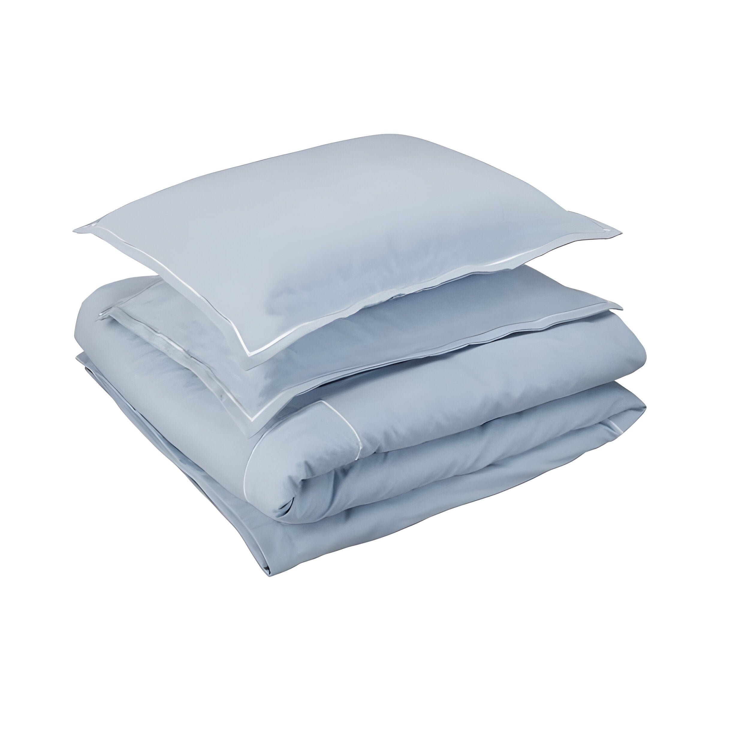 400TC Cotton Luxurious Single Embroidery Sateen Solid Duvet Cover Set