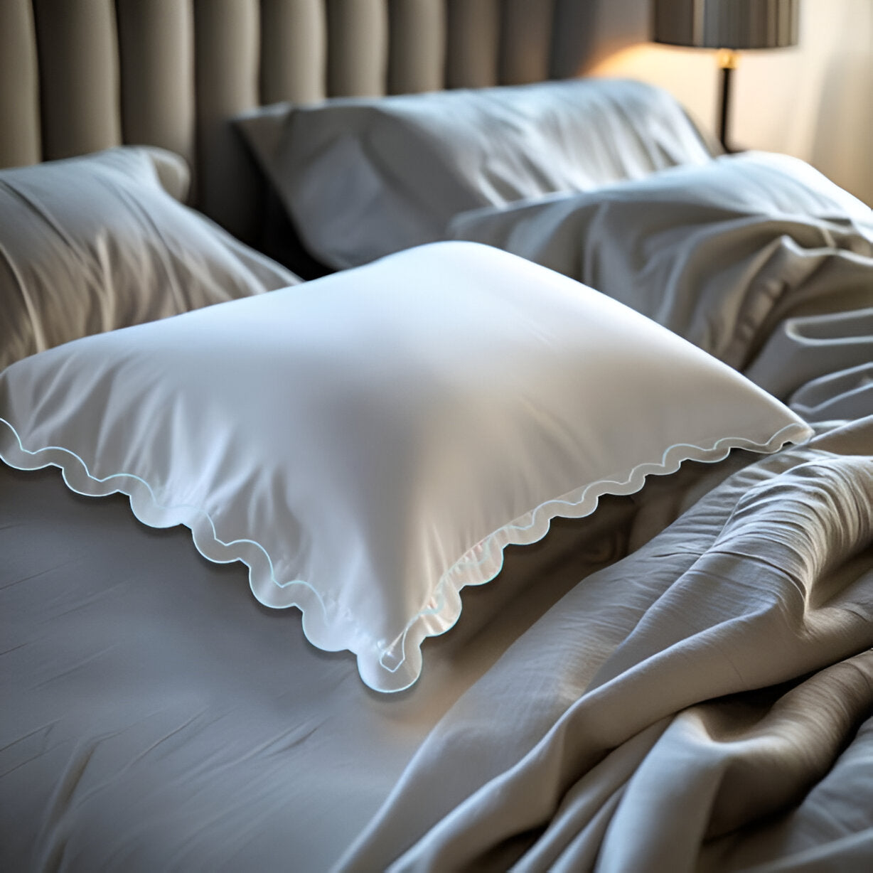 400TC Reverse U Shape Embroidery Cotton Duvet Cover Set