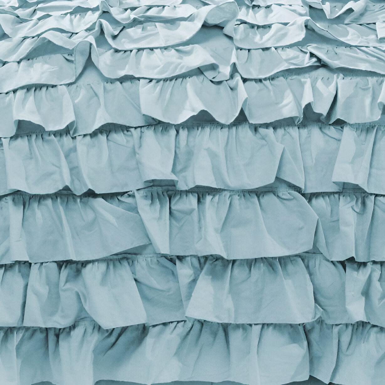 400TC Sateen Solid Cotton Waterfall Ruffle Duvet Cover Set