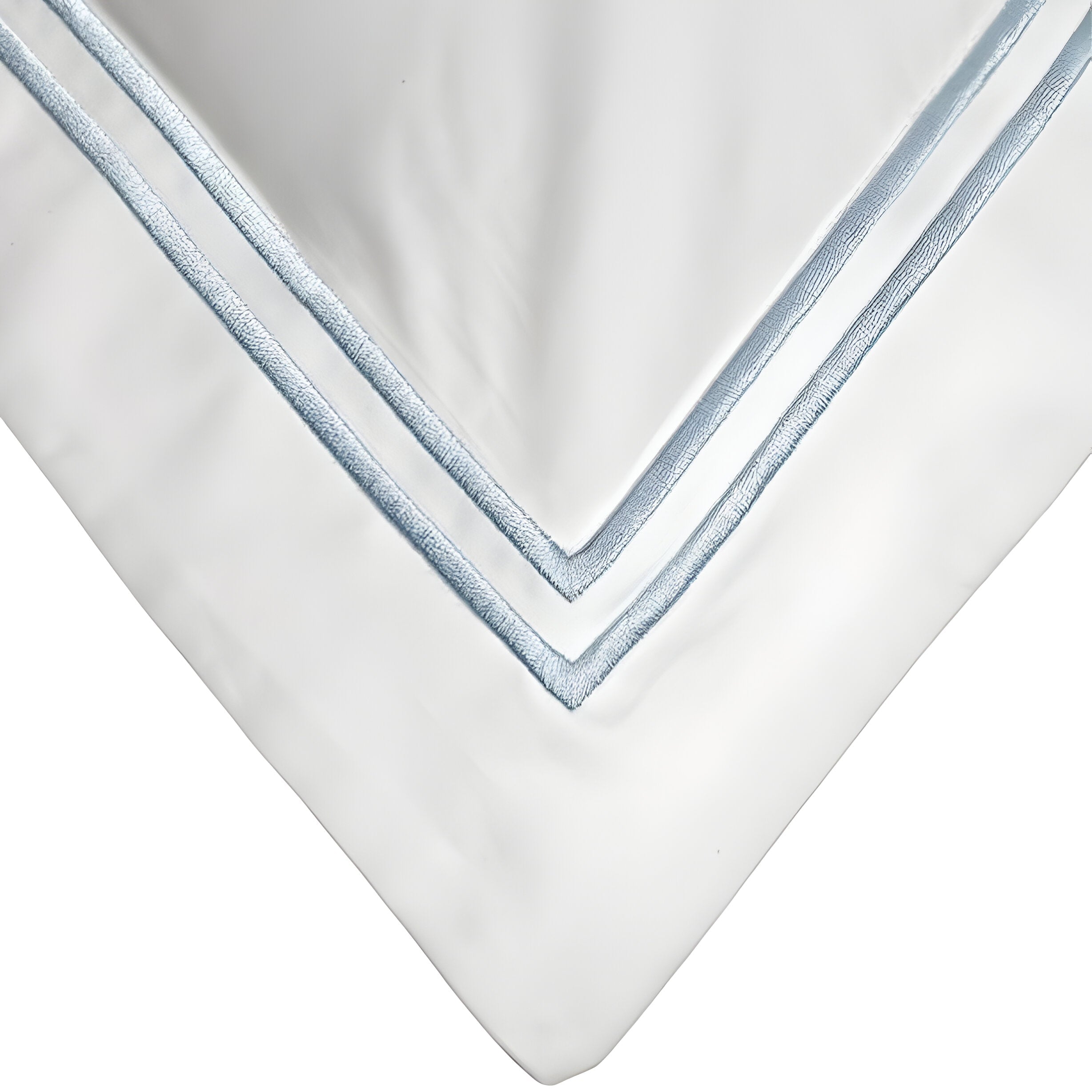 400TC Cotton Double Embroidery Sateen Solid Round Duvet Cover Set