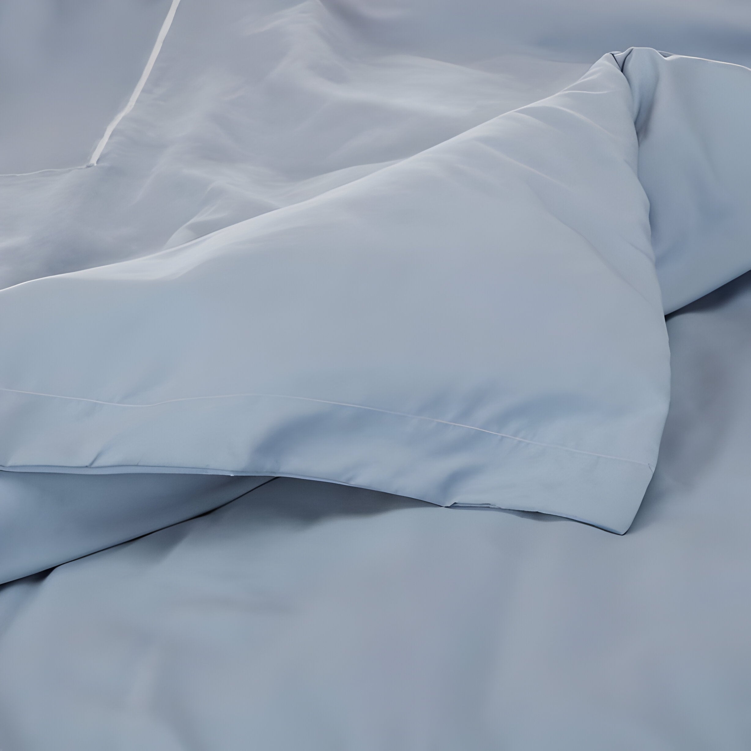 400TC Cotton Luxurious Single Embroidery Sateen Solid Duvet Cover Set