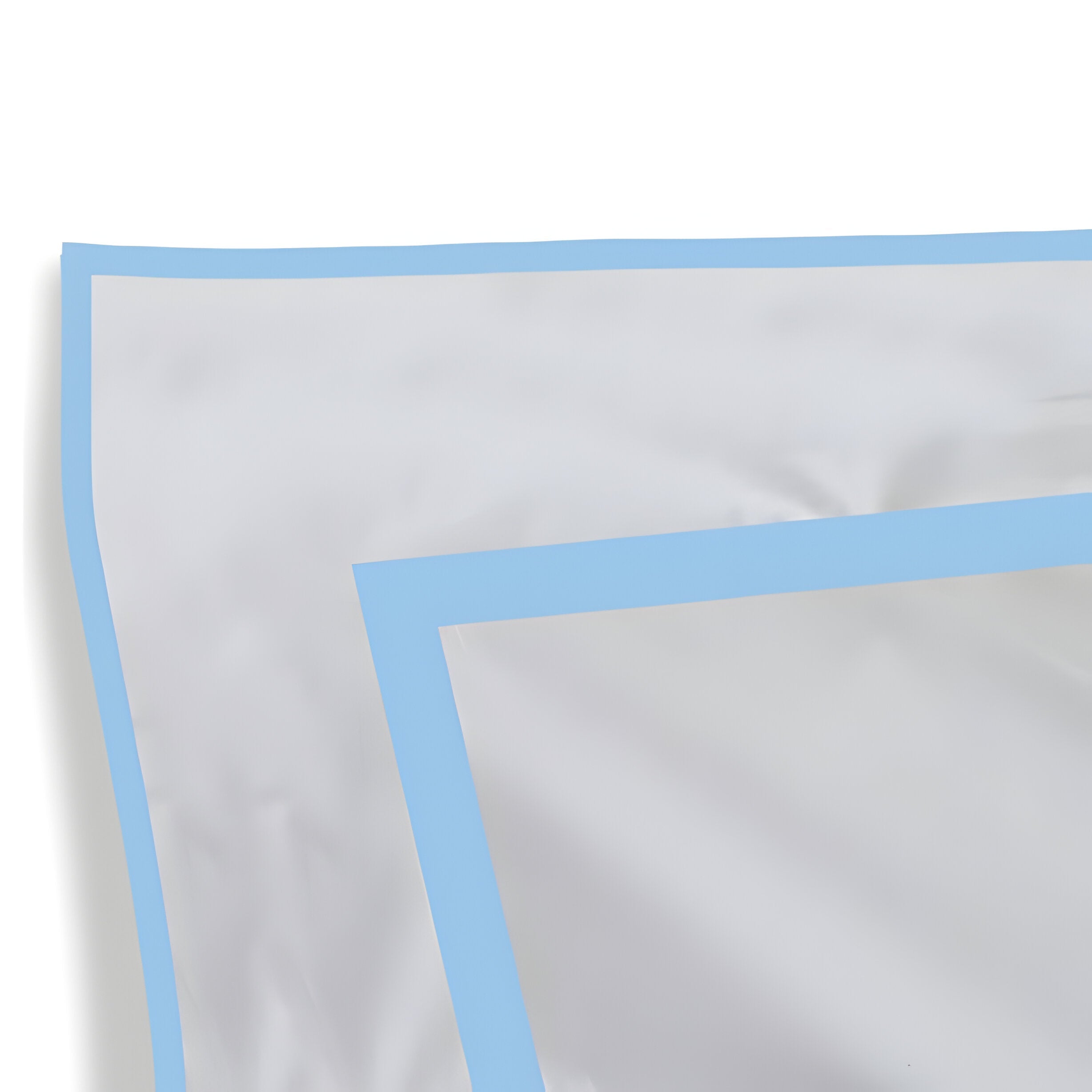 400TC Embroidery & Border Cotton Sateen Solid Duvet Cover Set