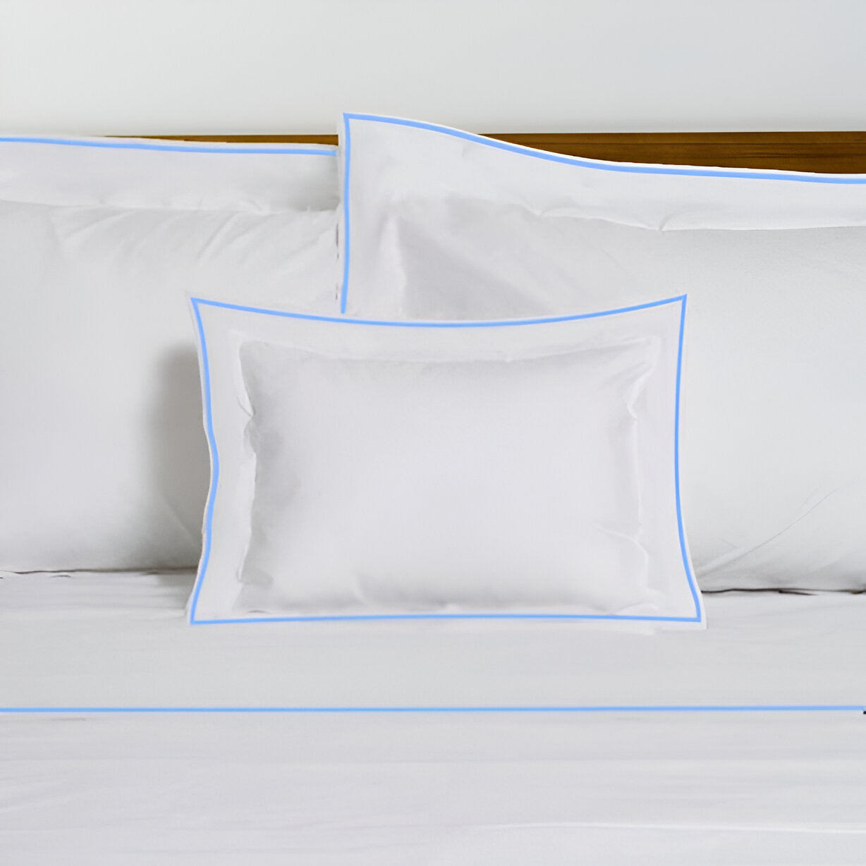 400TC Embroidery Cotton Sateen Solid Duvet Cover Set