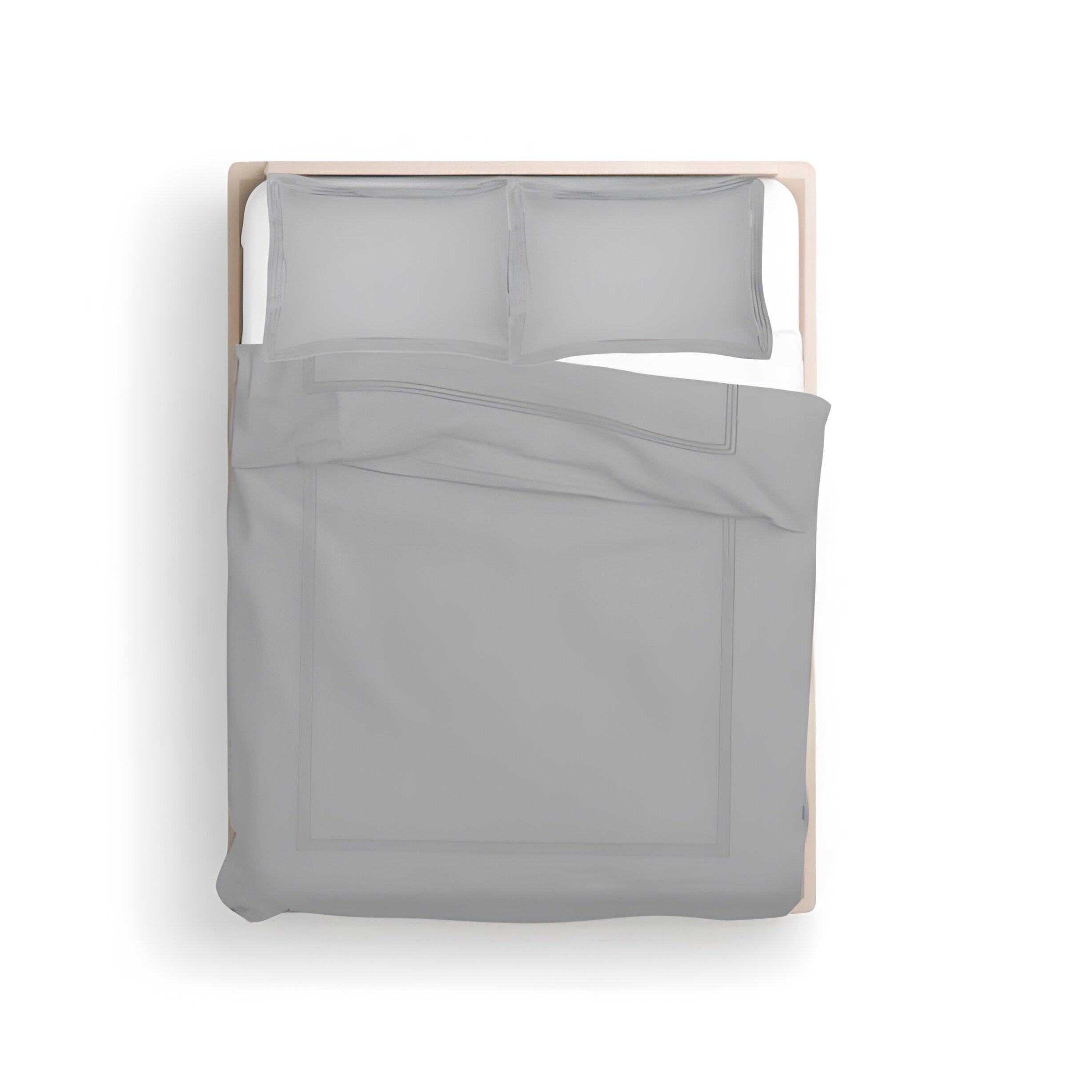 400TC Cotton Luxurious Triple Embroidery Sateen Solid Duvet Cover Set