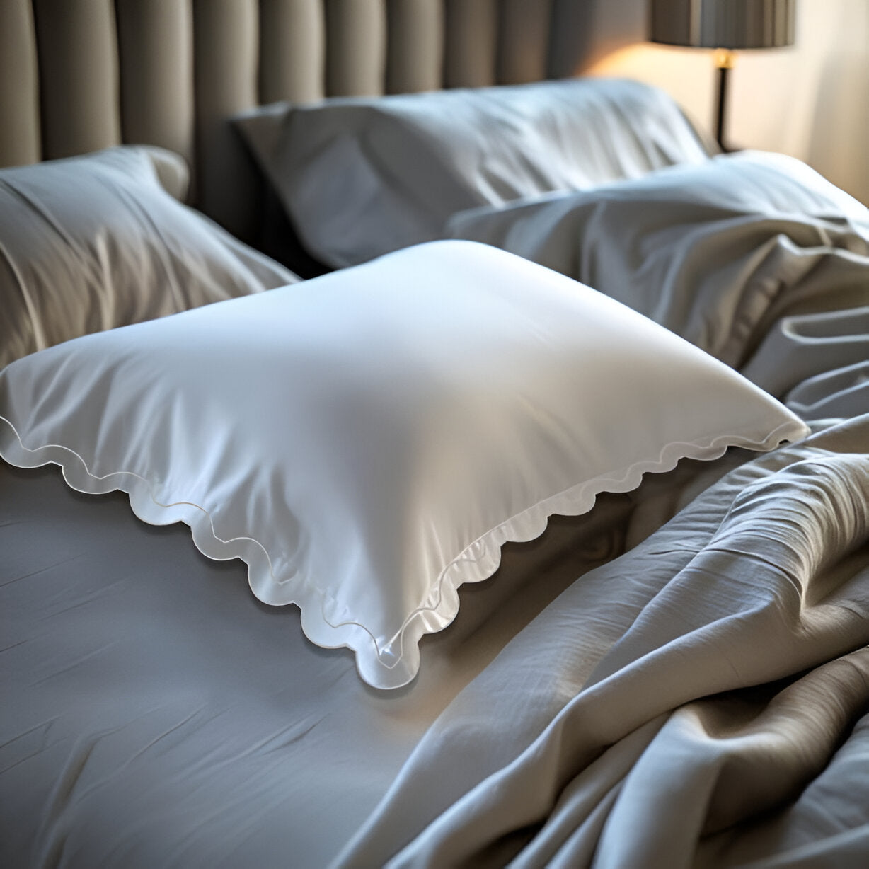 400TC Reverse U Shape Embroidery Cotton Duvet Cover Set