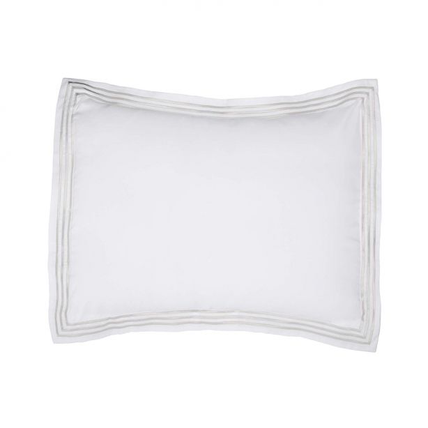 400TC Cotton Triple Embroidery Sateen Solid Round Duvet Cover Set