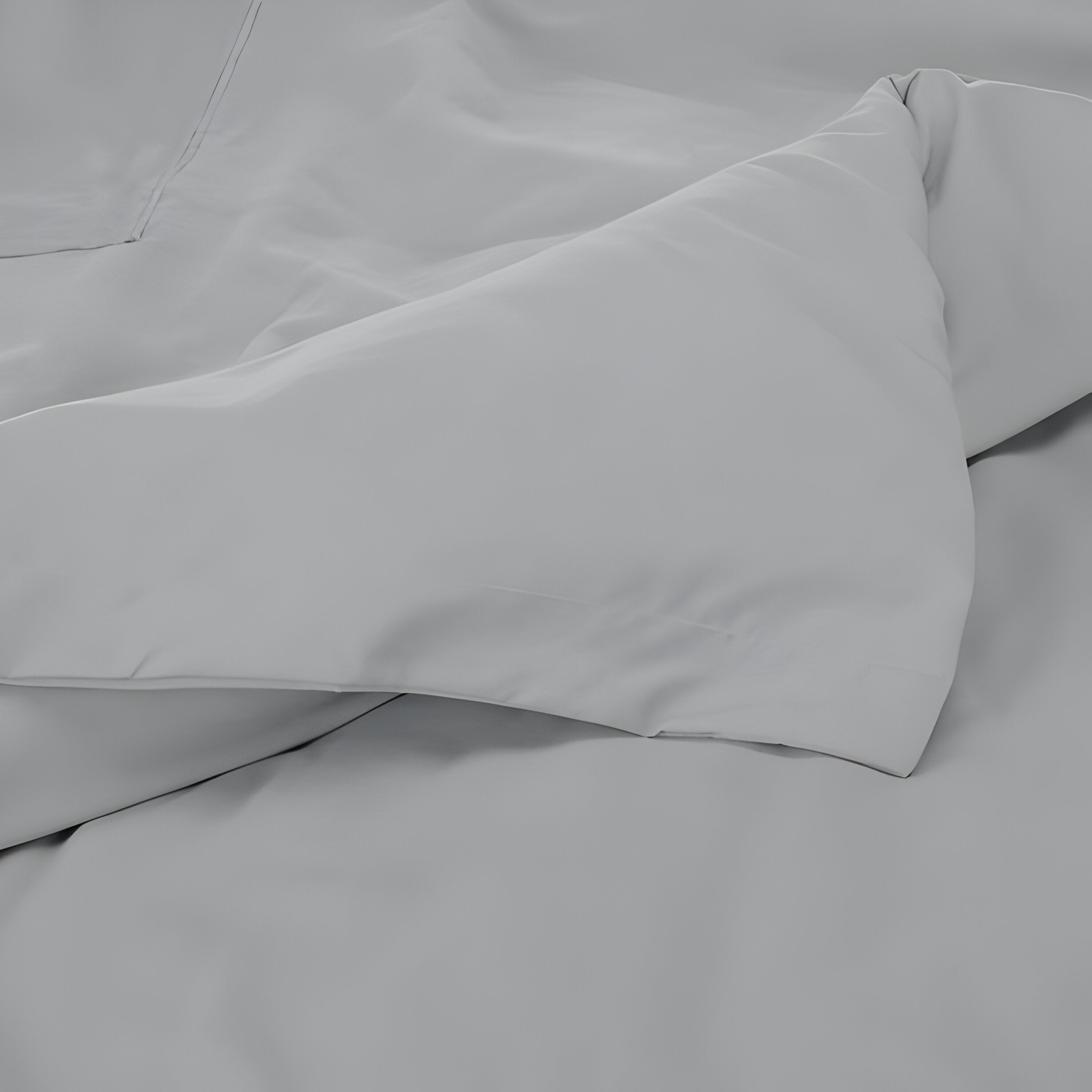 400TC Cotton Luxurious Single Embroidery Sateen Solid Duvet Cover Set