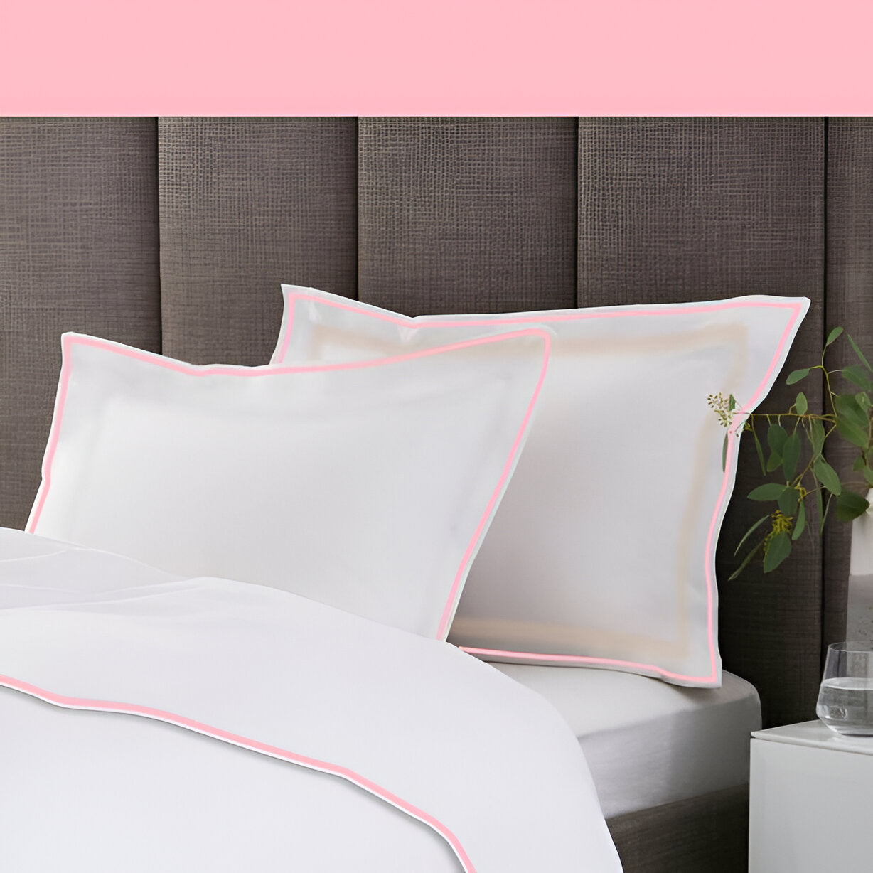 400TC Embroidery Cotton Sateen Solid Duvet Cover Set