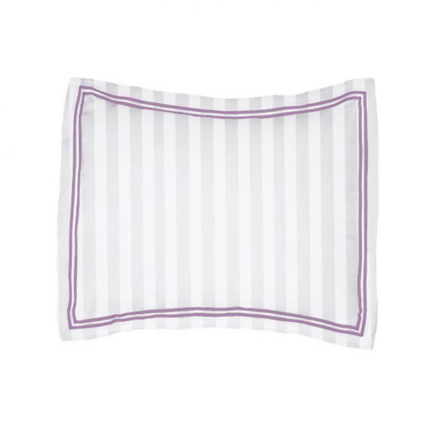 400TC Cotton Double Edge Embroidery Sateen Stripe Duvet Cover Set